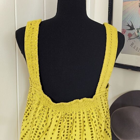 Sundance Eyelet Top S Cottagecore Coastal Boho Hippie Countryside Tropical - Picture 8 of 10